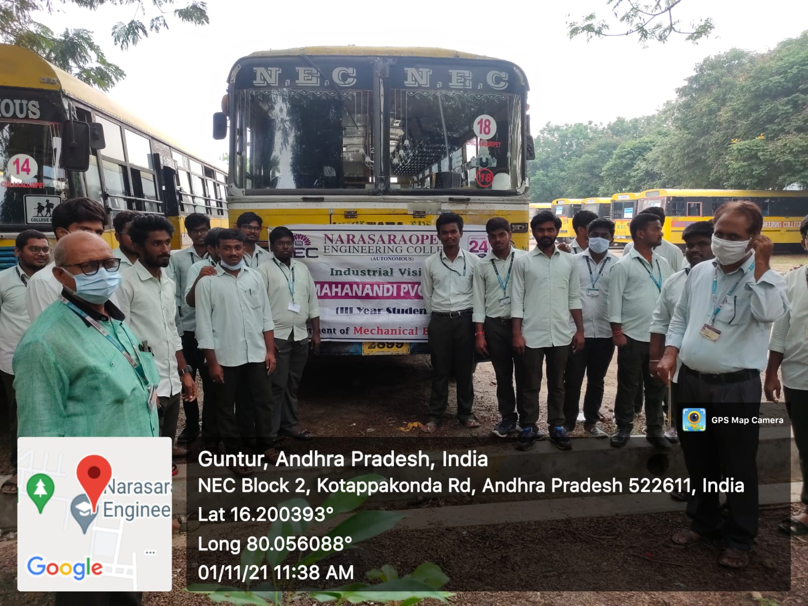 Industrial visit for final year students to Mahanandi PVC pipes Nakarikallu  on 01.11.2021